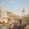 The Course of Empire: The Consummation of Empire (1836) by Thomas Cole - Hand-Painted Oil Painting Reproduction 1 Hand-painted oil painting reproduction of The Course of Empire The Consummation of Empire 1836 by Thomas Cole