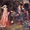 The Enchanted Garden (1916-1917) by John William Waterhouse - Hand-Painted Oil Painting Reproduction 1 Hand-painted oil painting reproduction of The Enchanted Garden 1916 by John William Waterhouse