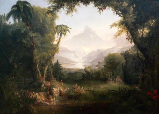 The Garden of Eden (1828) by Thomas Cole – Hand-Painted Oil Painting Reproduction