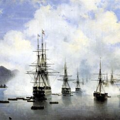 Hand painted oil painting reproduction of The Landing at Subashi 1839 by Ivan Aivazovsky