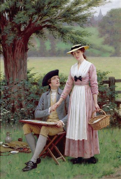 The Lord of Burleigh by Edmund Blair Leighton – Hand-Painted Oil Painting Reproduction