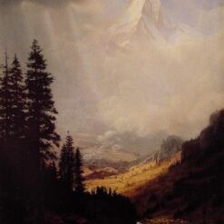 Hand-painted oil painting reproduction of The Matterhorn by Albert Bierstadt