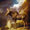 George Stubbs / The Moose (1773) Romanticism – Hand-Painted Oil Reproduction by Dafen Village Studio 1 Hand-painted oil painting reproduction of The Moose 1773 by George Stubbs by Dafen Village Studio