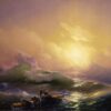 Hand-Painted "The Ninth Wave" Oil Painting Reproduction – Ivan Aivazovsky Seascape | Dafen Studio Fine Art 2 Hand painted oil painting reproduction of The Ninth Wave by Ivan Aivazovsky