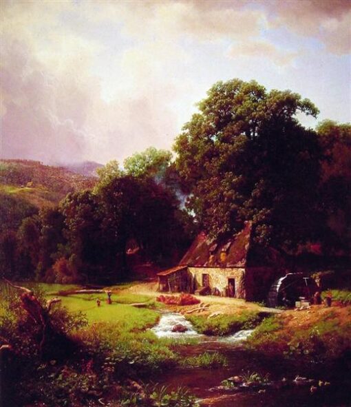 The Old Mill by Albert Bierstadt – Hand-Painted Oil Painting Reproduction