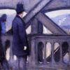Gustave Caillebotte: Le Pont de l'Europe Study (1876) Impressionist Masterpiece – Hand-Painted Oil Reproduction by Dafen Village Studio 1 Hand-painted oil painting reproduction of Gustave Caillebotte Le Pont de l'Europe Study showing iron bridge structure and figures in Paris
