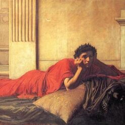 Reproduction peinte à la main à l'huile de l'œuvre « Le remords de Néron après le meurtre de sa mère » (1878) de John William Waterhouse