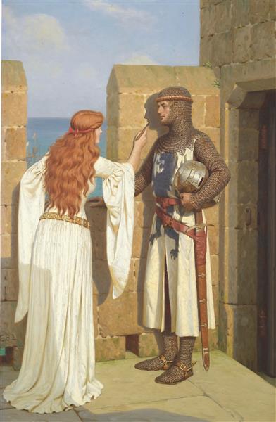 The Shadow by Edmund Blair Leighton – Hand-Painted Oil Painting Reproduction