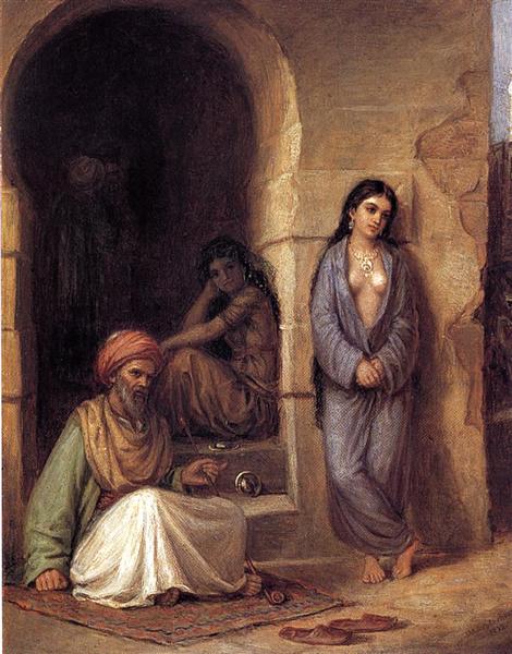 The Slave (1872) by John William Waterhouse – Hand-Painted Oil Painting Reproduction