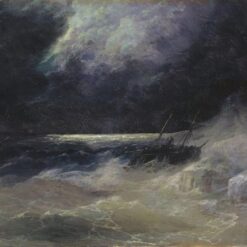 Hand painted oil painting reproduction of The Tempest by Ivan Aivazovsky