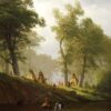 The Wolf River, Kansas by Albert Bierstadt - Hand-Painted Oil Painting Reproduction 1 Hand-painted oil painting reproduction of The Wolf River Kansas by Albert Bierstadt
