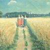 Kazimir Malevich Three Women on the Road 1900 hand painted impressionist genre oil painting reproduction by Dafen Village Studio 2 Kazimir Malevich Three Women on the Road 1900 hand painted impressionist genre oil painting reproduction by Dafen Village Studio