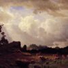 Thunderstorm in the Rocky Mountains by Albert Bierstadt - Hand-Painted Oil Painting Reproduction 2 Hand-painted oil painting reproduction of Thunderstorm in the Rocky Mountains by Albert Bierstadt