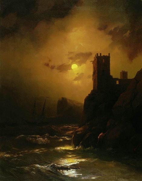 Hand-Painted “Tower. Shipwreck” (1847) Oil Painting Reproduction – Ivan Aivazovsky | Dafen Studio Fine Art