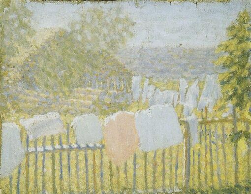 Kazimir Malevich Underwear on the Fence (1903) Impressionism – Hand-Painted Oil Reproduction by Dafen Village Studio