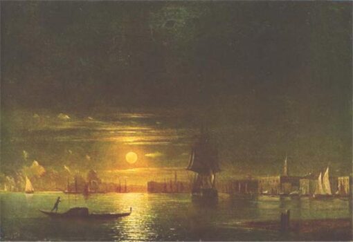 Hand-Painted “Venice” (1849) Oil Painting Reproduction – Ivan Aivazovsky Cityscape | Dafen Studio Fine Art