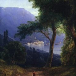 Hand painted oil painting reproduction of View from Livadia 1861 by Ivan Aivazovsky