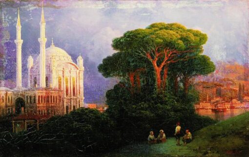 Hand-Painted “View of Constantinople” (1851) Oil Painting Reproduction – Ivan Aivazovsky | Dafen Studio Fine Art