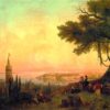 Hand-Painted "View of Constantinople by Evening Light" (1846) Oil Painting Reproduction – Ivan Aivazovsky | Dafen Studio Fine Art 2 Hand painted oil painting reproduction of View of Constantinople by Evening Light 1846 by Ivan Aivazovsky