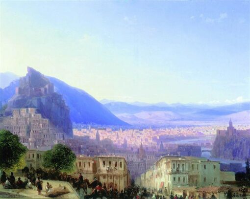 Hand-Painted “View of Tiflis” Oil Painting Reproduction – Ivan Aivazovsky Landscape | Dafen Studio Fine Art
