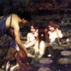 Hylas and the Nymphs by John William Waterhouse - Hand-Painted Oil Painting Reproduction 2 Hand-painted oil painting reproduction of Hylas and the Nymphs by John William Waterhouse