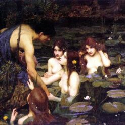 Hand-painted oil painting reproduction of Hylas and the Nymphs by John William Waterhouse