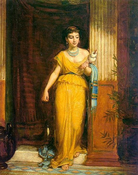 The Spinner (La Fileuse) by John William Waterhouse – Hand-Painted Oil Painting Reproduction