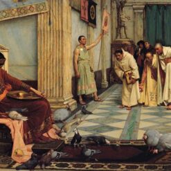 Reproduction peinte à la main à l’huile du tableau « Les favorites de l’empereur Honorius » (1883) de John William Waterhouse