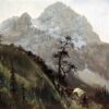 Western Trail, The Rockies by Albert Bierstadt - Hand-Painted Oil Painting Reproduction 2 Hand-painted oil painting reproduction of Western Trail, The Rockies by Albert Bierstadt