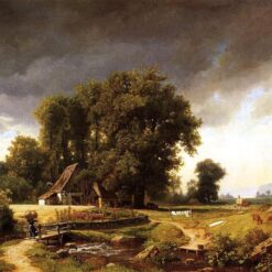 Hand-painted oil painting reproduction of Westphalian Landscape by Albert Bierstadt