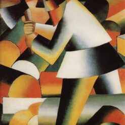 Kazimir Malevich Woodcutter 1912 Stedelijk Museum hand painted cubo futurist oil painting reproduction by Dafen Village Studio
