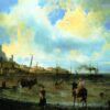 Hand-Painted "Yalta" (1838) Oil Painting Reproduction – Ivan Aivazovsky Cityscape Art | Dafen Studio Fine Art 1 Hand painted oil painting reproduction of Yalta 1838 by Ivan Aivazovsky