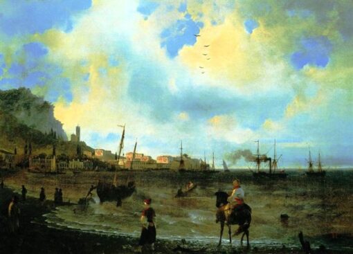 Hand-Painted “Yalta” (1838) Oil Painting Reproduction – Ivan Aivazovsky Cityscape Art | Dafen Studio Fine Art