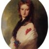 Franz Xaver Winterhalter / Zofia Potocka, Countess Zamoyska (1870) Neo-Rococo – Hand-Painted Oil Reproduction by Dafen Village Studio 1 Hand-painted oil painting reproduction of Franz Xaver Winterhalter's 1870 portrait of Zofia Potocka, Countess Zamoyska.