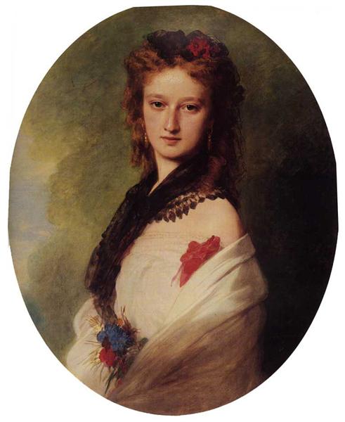Franz Xaver Winterhalter / Zofia Potocka, Countess Zamoyska (1870) Neo-Rococo – Hand-Painted Oil Reproduction by Dafen Village Studio