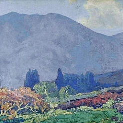 Reproduction à l'huile peinte à la main de l'œuvre « Mountain Landscape #1 » d'Edgar Payne, réalisée par Dafen Studio