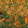 Indian Epic Ramayana & Tree of Life Luxury Oil Painting – Hand-Painted Klimt Style Golden Swirl Canvas Art with Rama, Sita, Royal Elephant & Tiger 1 Das indische Epos „Ramayana“ und der Baum des Lebens – luxuriöses Ölgemälde – handgemaltes Leinwandbild im Klimt-Stil mit goldenen Wirbeln, darstellend Rama, Sita, einen königlichen Elefanten und einen Tiger