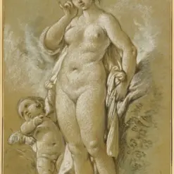 Hand-painted oil painting reproduction of Venus and Cupid by Francois Boucher 1750