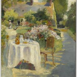 Hand-painted oil reproduction of Robert Delaunay In the Garden c.1904 Impressionist artwork by Dafen Village Studio