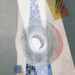 Hand-painted oil reproduction of Laszlo Moholy-Nagy's c.1937 abstract painting L & CH by Dafen Studio