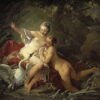 François Boucher – Leda and the Swan (1741) Rococo Mythological Art – Hand-Painted Oil Reproduction by Dafen Village Studio 1 Hand-painted oil painting reproduction of Leda and the Swan by Francois Boucher 1741