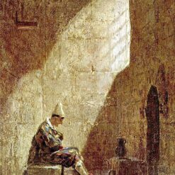 Hand-painted oil painting reproduction of Ash Wednesday by Carl Spitzweg by Dafen Village Studio