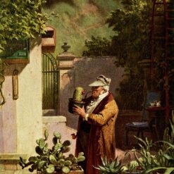 Hand-painted oil painting reproduction of The Cactus Lover by Carl Spitzweg by Dafen Village Studio