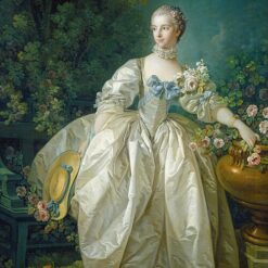 Hand-painted oil painting reproduction of Madame Bergeret by Francois Boucher 1766 National Gallery of Art