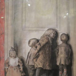 Hand-painted oil painting reproduction of The Day Before Christmas by Carl Larsson (1892)
