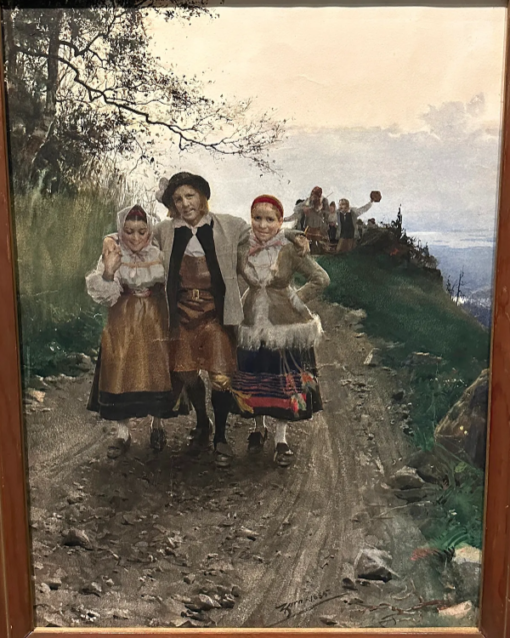 Anders Zorn – Lucky with the ladies (c.1884) Realism Canvas Art  – Hand-Painted Oil Reproduction by Dafen Village Studio