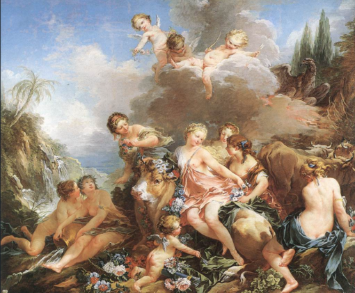 François Boucher – The Rape of Europa (c. 1732–1734) Monumental Rococo Art – Hand-Painted Oil Reproduction by Dafen Village Studio