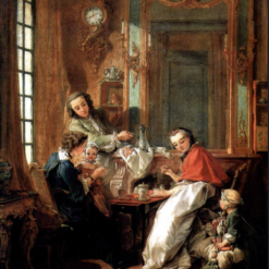 Hand-painted oil painting reproduction of Breakfast Le Dejeuner by Francois Boucher 1739 Louvre Museum