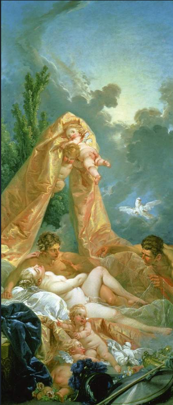 François Boucher – Mars and Venus (c. 1754) Rococo Mythological Art – Hand-Painted Oil Reproduction by Dafen Village Studio
