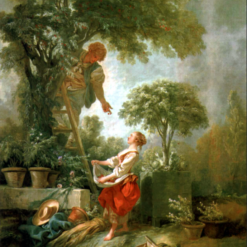 Hand-painted oil painting reproduction of Landscape with Kirschpfluckerin The Cherry Picker by Francois Boucher 1768 Kenwood House
